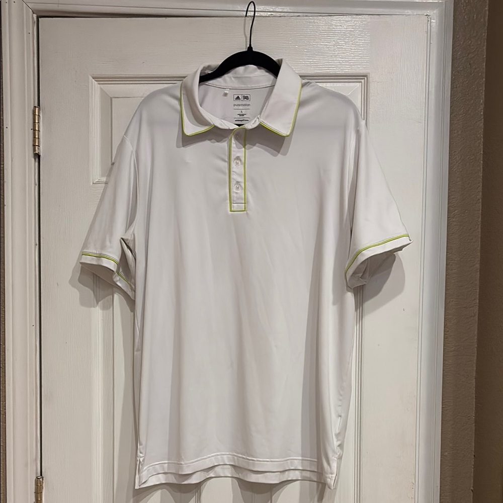 Adidas White Polo Shirt Classic Design
